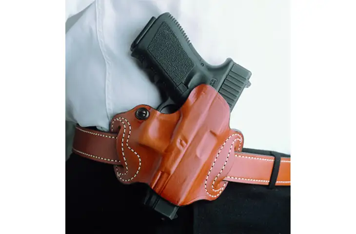 DeSantis Right Hand Tan Mini Slide Holster 086TAL6Z0 - Fits Glock 37, 38, 39